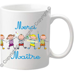 Mug Merci MAITRE - Le Cadeau Original de Fin d'Année Scolaire. L'école est finie ! Vive les Vacances !