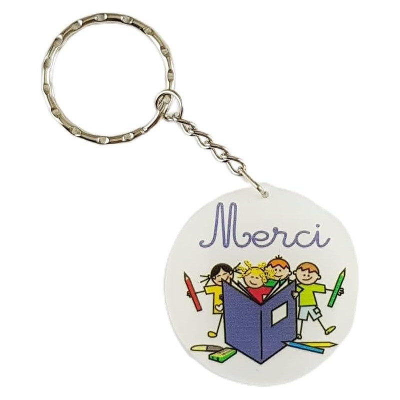 Porte Clef Merci MAITRE/MAITRESSE - Le Cadeau Original de Fin d'Année Scolaire. L'école est finie ! Vive les Vacances !