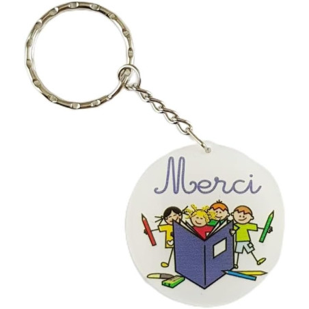 Porte Clef Merci MAITRE/MAITRESSE - Le Cadeau Original de Fin d'Année Scolaire. L'école est finie ! Vive les Vacances !