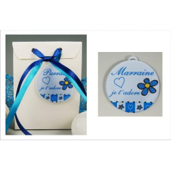 Boite de Chocolat Marraine je t'adore - Cadeau Baptême, Noël…