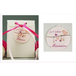 Boite de Chocolat Marraine je t'adore - Cadeau Baptême, Noël…