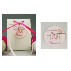 Boite de Chocolat Parrain je t'adore - Cadeau Baptême, Noël…