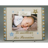 (KdHPrMeil) Cadre Photo Aimant pour Parrain – (Cadeau Parrain Marraine Baptême - Noël)