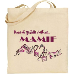 Tote Bag 100% Coton Bio - Cadeau pour Mamie - Cadeau pour la fête des Grands Mères, Noël, Anniversaire, Fête de Mamy (Sac 5)
