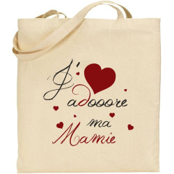 Tote Bag - Sac en Toile - Cadeau pour Mamie - Cadeau pour la fête des Grands Mères, Noël, Anniversaire, Fête de Mamy (Sac 3)