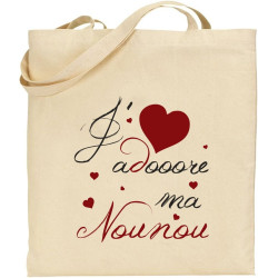 Tote Bag - Sac en Toile Cadeau pour Nounou - Cadeau pour la fête des Nounous, Noël, Anniversaire, Fin de contrat, Fin d'année