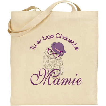 Gravure Events Tote Bag - Sac en Toile - Cadeau pour Mamie - Cadeau pour la fête des Grands Mères, Noël, Anniversaire, Fête de