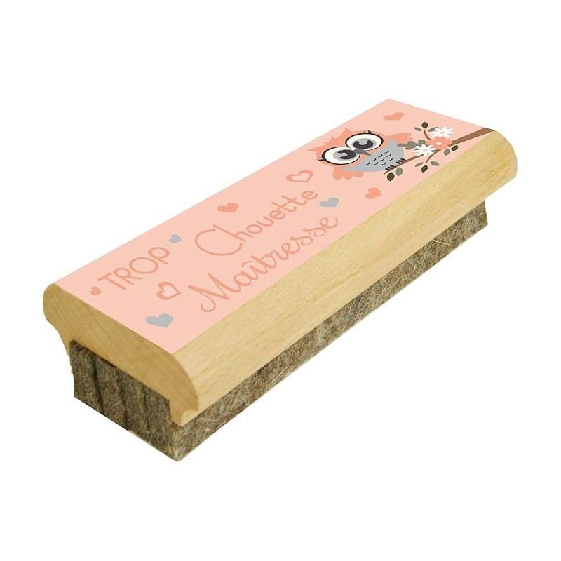 Cadeau Maîtresse d'école - Brosse à tableau en Bois efface le Feutre et la Craie sur Tableaux Noirs et Tableaux Blancs (Trop