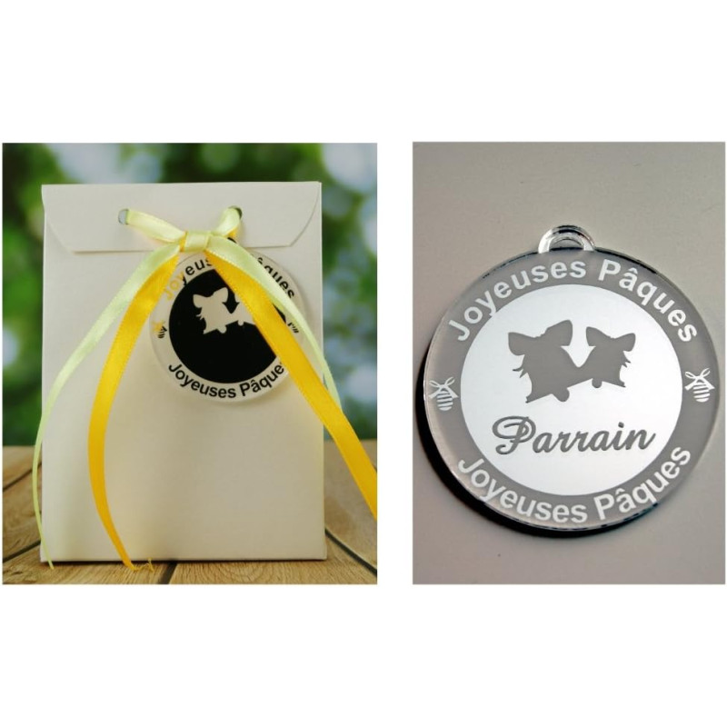 Boite de Chocolat garnie – Joyeuses Pâques Parrain (Cadeau pour Pâques) – Mod. Cloche