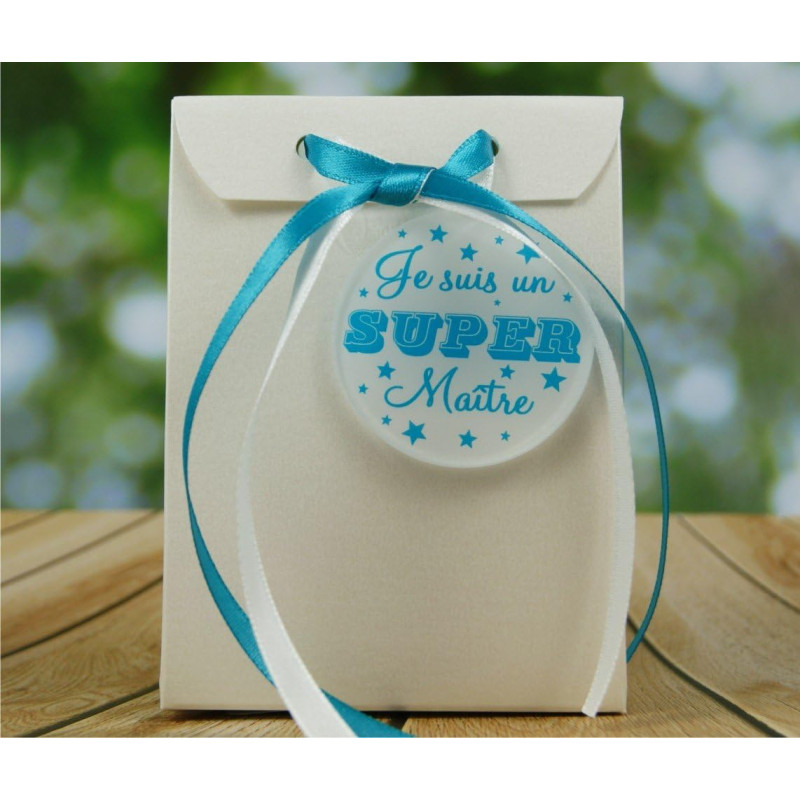 Boite de Chocolat garnie Je suis un Super Maître - Idée de Cadeau Original Fin d'Année Scolaire noël remerciement. L'école est