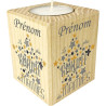Bougie personnalisée La Plus Gentille des Mamies – Porte Bougie en Bois personnalisé avec Le prénom de Mamie – Cadeau Noël