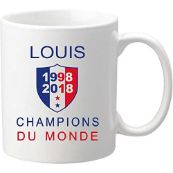 Mug Coupe du Monde de Football 2018 - France Champions du Monde 2018 - offrez vous ce mug personnalisé de l'équipe de France de