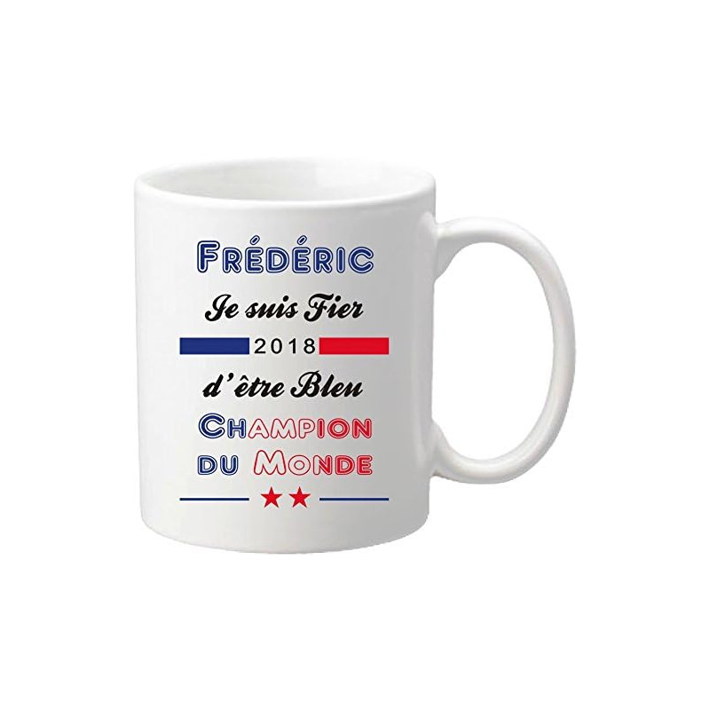 Mug Coupe du Monde de Football 2018 - France Champions du Monde 2018 - offrez vous ce mug personnalisé de l'équipe de France de