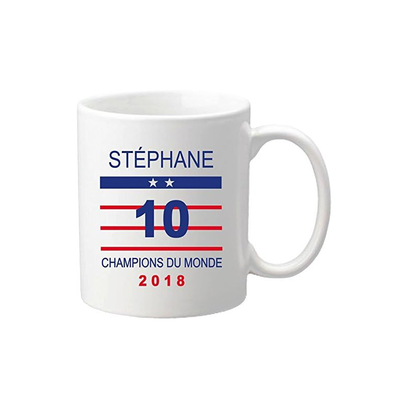 Mug Coupe du Monde de Football 2018 - France Champions du Monde 2018 - offrez vous ce mug personnalisé de l'équipe de France de