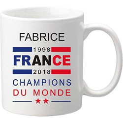 Mug Coupe du Monde de Football 2018 - France Champions du Monde 2018 - offrez vous ce mug personnalisé de l'équipe de France de