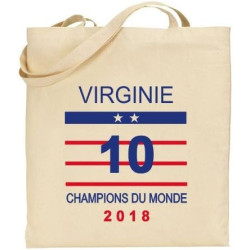 Tote Bag - Coupe du Monde de Football 2018 - France Champions du Monde 2018 - en complément du maillot de l'équipe de France