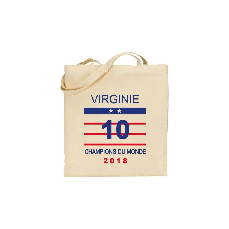 Tote Bag - Coupe du Monde de Football 2018 - France Champions du Monde 2018 - en complément du maillot de l'équipe de France