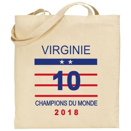 Tote Bag - Coupe du Monde de Football 2018 - France Champions du Monde 2018 - en complément du maillot de l'équipe de France
