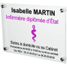Gravure Events Plaque Professionnelle Infirmière – Plaque en Plexiglas – Personnalisée en Ligne – Personnalisation Fixations et