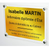 Gravure Events Plaque Professionnelle Infirmière – Plaque en Plexiglas – Personnalisée en Ligne – Personnalisation Fixations et