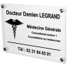 Gravure Events - Plaque Professionnelle Médicale - Plexiglas Transparent - 30cm x 20cm - Intérieur/Extérieur - Modern Style