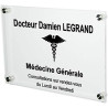 Plaque Professionnelle Médicale - Plaque Professionnelle Médecin en Plexiglas – Médecine Générale - Personnalisée en ligne