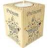 Bougie personnalisée La Plus Cool des Mamies – Porte Bougie en Bois personnalisé avec Le prénom de Mamie – Cadeau Noël