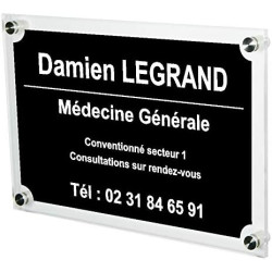 Plaque Professionnelle Médicale - Plaque Professionnelle Médecin en Plexiglas – Médecine Générale - Personnalisée en ligne