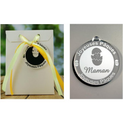 Boite de Chocolat garnie – Joyeuses Pâques Maman (Cadeau pour Pâques) – Mod. Poussin