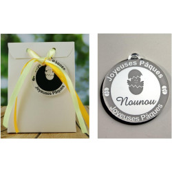 Boite de Chocolat garnie – Joyeuses Pâques Nounou (Cadeau pour Pâques) – Mod. Poussin