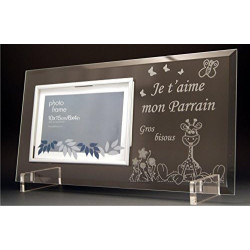 Cadre Photo - PARRAIN Girafe - Baptême & Communion