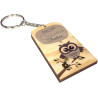 Porte Clef en BOIS - Trop Chouette Tata (Cadeau anniversaire, noël, annonce de naissance …) Mod. PcB4