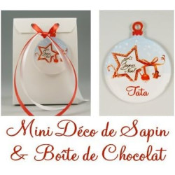 Boite de Chocolat & Déco de Sapin Joyeux Noël TATA - Cadeau de Noël