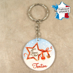 Porte Clef – Joyeux Noël Tonton (Cadeau de Noël pour Tonton - décoration de Sapin)