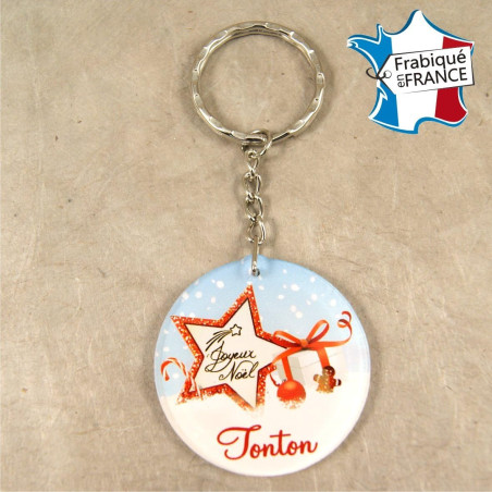 Porte Clef – Joyeux Noël Tonton (Cadeau de Noël pour Tonton - décoration de Sapin)