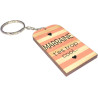 Porte Clef en BOIS - Marraine t'es trop cool (Cadeau Parrain Marraine Baptême Communion Noël, annonce et demande Marraine) Mod