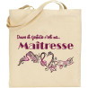 Tote Bag - Sac en Toile - Cadeau pour Maîtresse - Cadeau pour la maîtresse de votre enfant, pour Noël, Anniversaire, Fin
