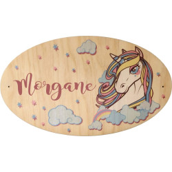 Plaque de Porte en bois personnalisée pour une Chambre d'enfant - Le prénom de la plaque en bois est personnalisable - cadeau