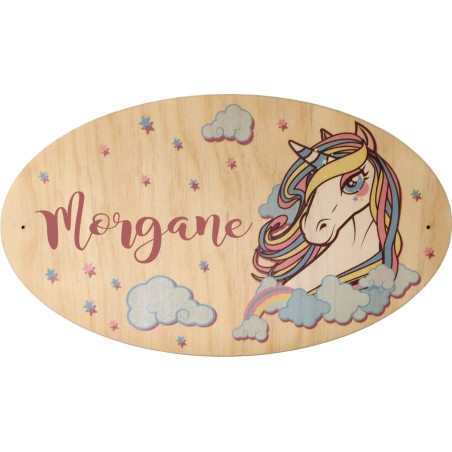 Plaque de Porte en bois personnalisée pour une Chambre d'enfant - Le prénom de la plaque en bois est personnalisable - cadeau