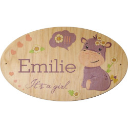 Plaque de Porte en bois personnalisée pour une Chambre d'enfant - Le prénom de la plaque en bois est personnalisable - cadeau
