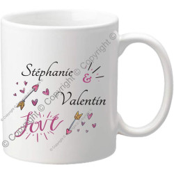 Mug personnalisé - Tasse cadeau pour la Saint Valentin - Homme ou femme - Cadeau romantique pour un couple – Cadeau de Mariage