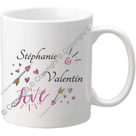 Mug personnalisé - Tasse cadeau pour la Saint Valentin - Homme ou femme - Cadeau romantique pour un couple – Cadeau de Mariage