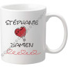 Mug personnalisé avec vos prénoms - Tasse cadeau pour la Saint Valentin - Homme ou femme - Cadeau romantique pour un couple