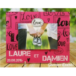 Cadre Photo Mariage & Saint Valentin - (Cadeau souvenir pour les mariés) Kd – D.rose