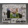 Cadre Photo Mariage & Saint Valentin - (Cadeau souvenir pour les mariés) Kd – D.blanc