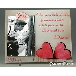 Cadre Photo Mariage & Saint Valentin - (Cadeau souvenir pour les mariés) Kd – V1