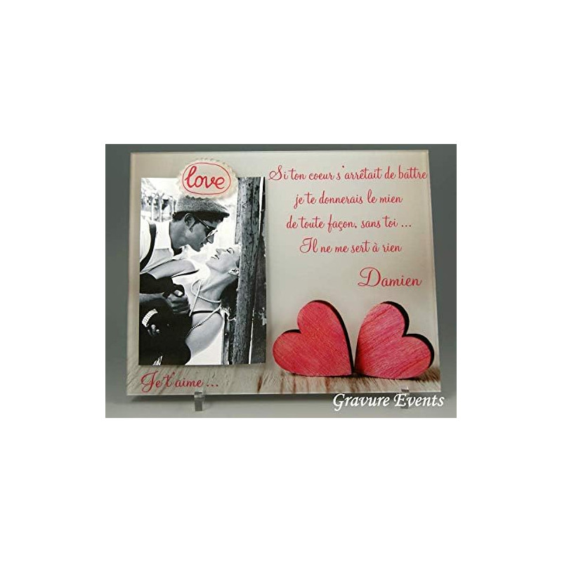 Cadre Photo Mariage & Saint Valentin - (Cadeau souvenir pour les mariés) Kd – V1