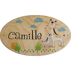 Plaque de Porte en bois personnalisée pour une Chambre d'enfant - Le prénom de la plaque en bois est personnalisable - cadeau