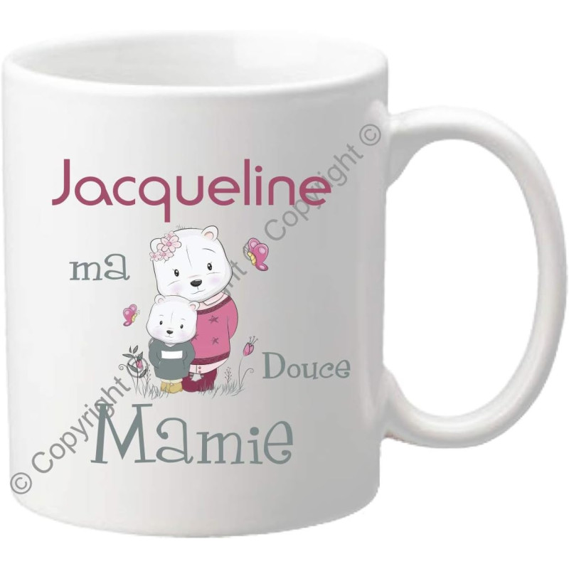 Mug personnalisé pour Mamie – Cadeau fête des Grands mères – pour la mamy de votre enfant – anniversaire, noël, naissance
