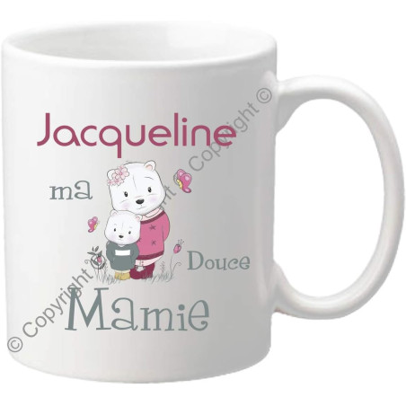 Mug personnalisé pour Mamie – Cadeau fête des Grands mères – pour la mamy de votre enfant – anniversaire, noël, naissance